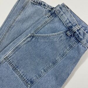 Simple Society Light Wash Carpenter Wide‎ Leg Jeans Blue 20682P-31L Size 9/29